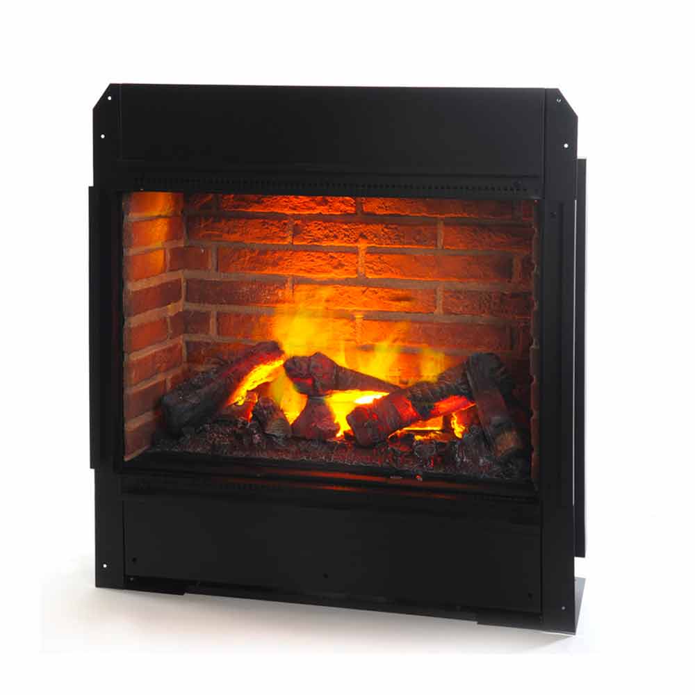Freestanding faux brick electric fireplace insert York Bricks
