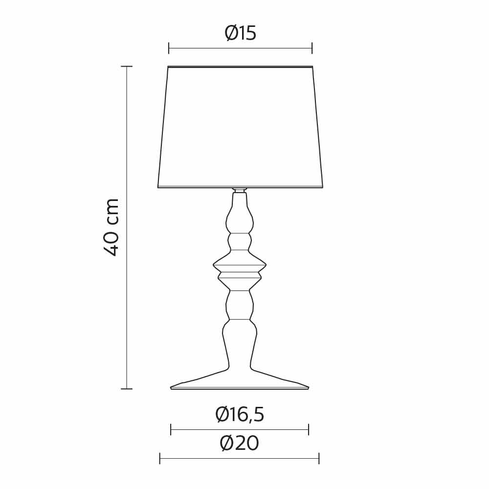Table Lamp In Ceramic Lampshade, Table Lamp Standard Size