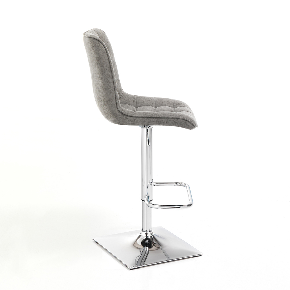 Set of 2 Stools with Chromed Metal Structure