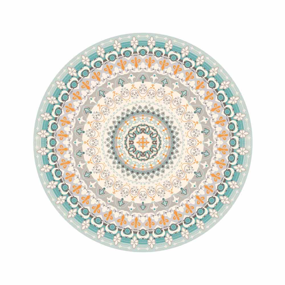 Round Kitchen Rug In Colored Vinyl Of, Pier One Circular Rugs