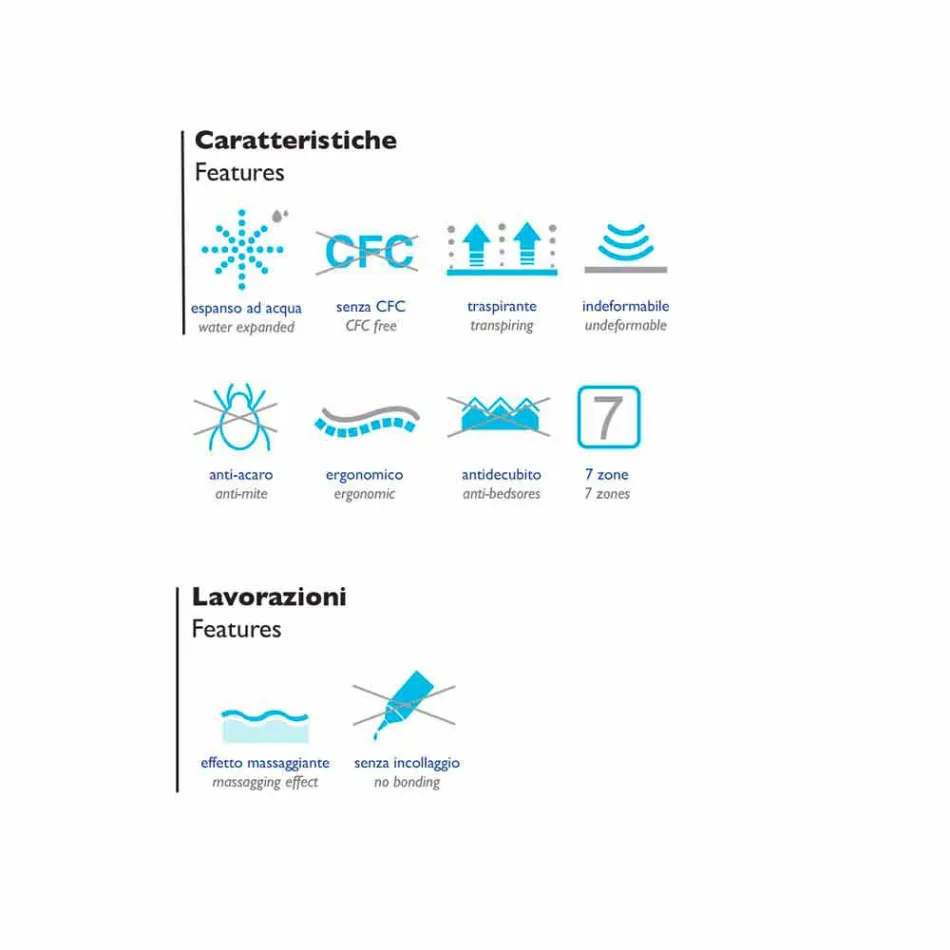 Mattress Bio Nature Square and a half Viadurini