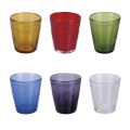 12 Glasses 330 ml in Glass of Different Colors - Brooch