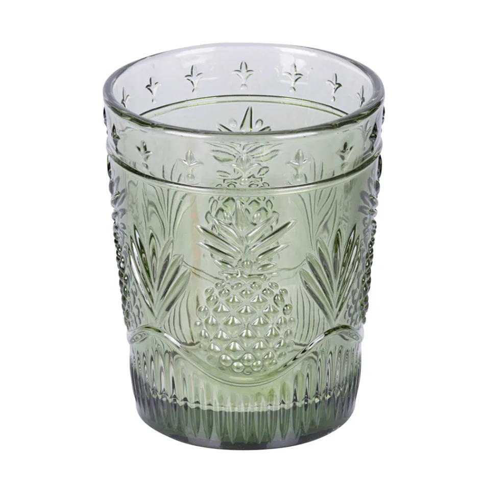 12 Water Glasses 250 ml in Glass and Worked Surface - Sangria Viadurini