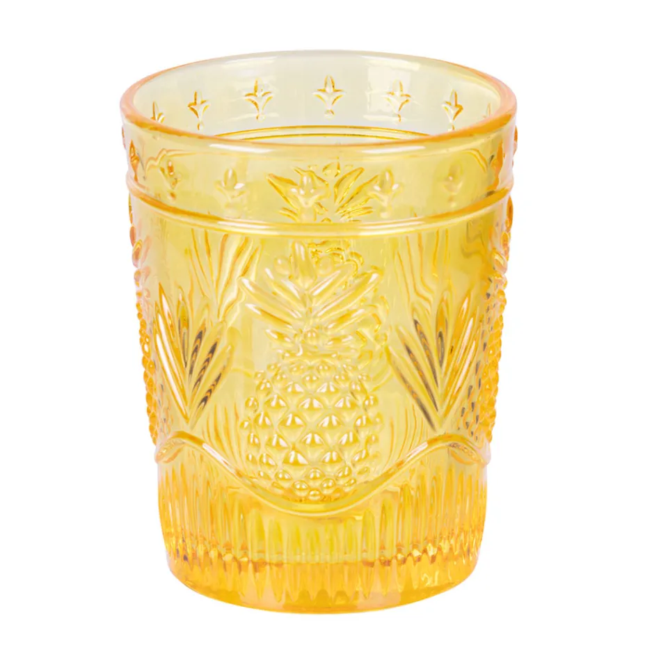 12 Water Glasses 250 ml in Glass and Worked Surface - Sangria Viadurini