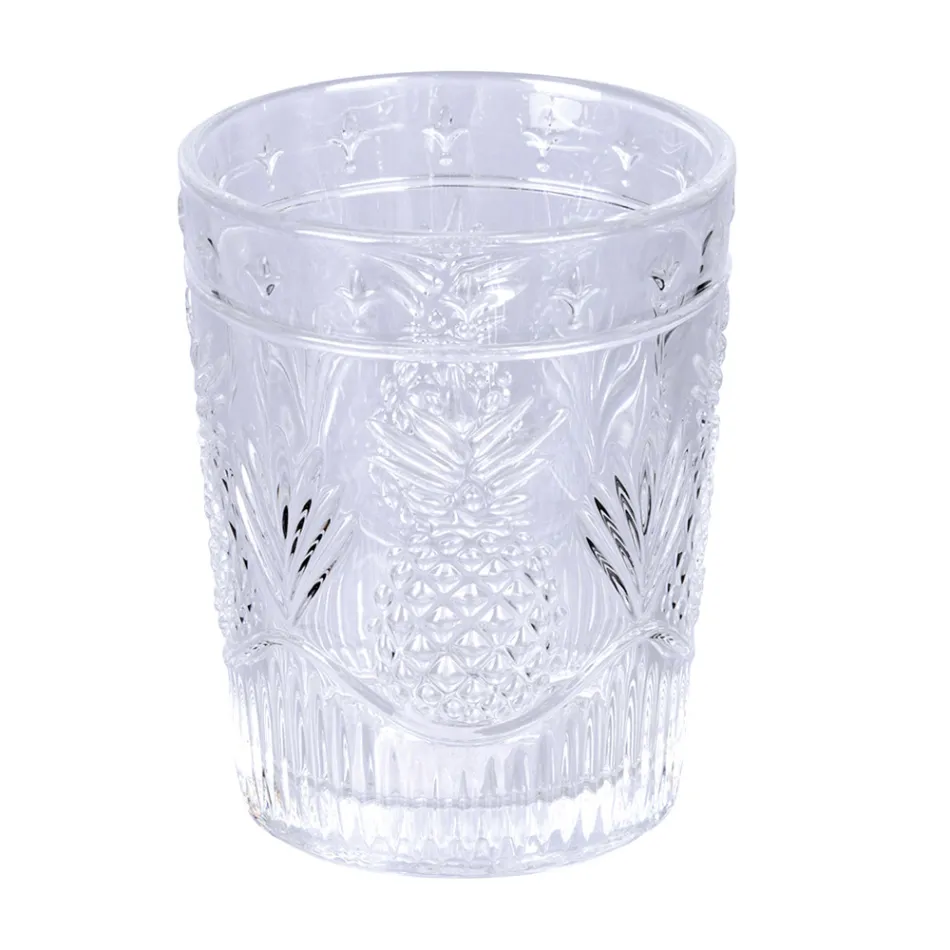 12 Water Glasses 250 ml in Glass and Worked Surface - Sangria Viadurini