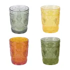 12 Water Glasses 250 ml in Glass and Worked Surface - Sangria Viadurini