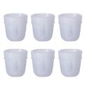 12 Water Glasses 300 ml in Glass with White Face Decoration - Facial