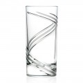 12 Tall Tumbler Cocktail Glasses in Italian Eco Crystal, Luxury Line - Ciclone