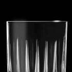 12 Liqueur Glasses in Eco Crystal with Linear Design Decorations - Senzatempo Viadurini