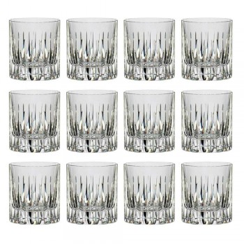 12 Low Whiskey Glasses or Tumbler Water in Ecological Crystal - Voglia