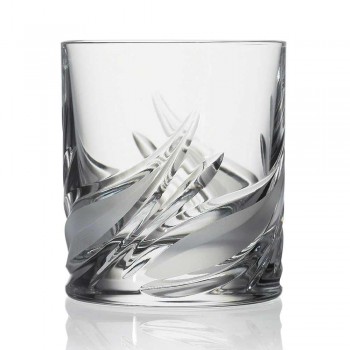 12 Double Old Fashioned Tumbler Low Crystal Whiskey Glasses - Advent