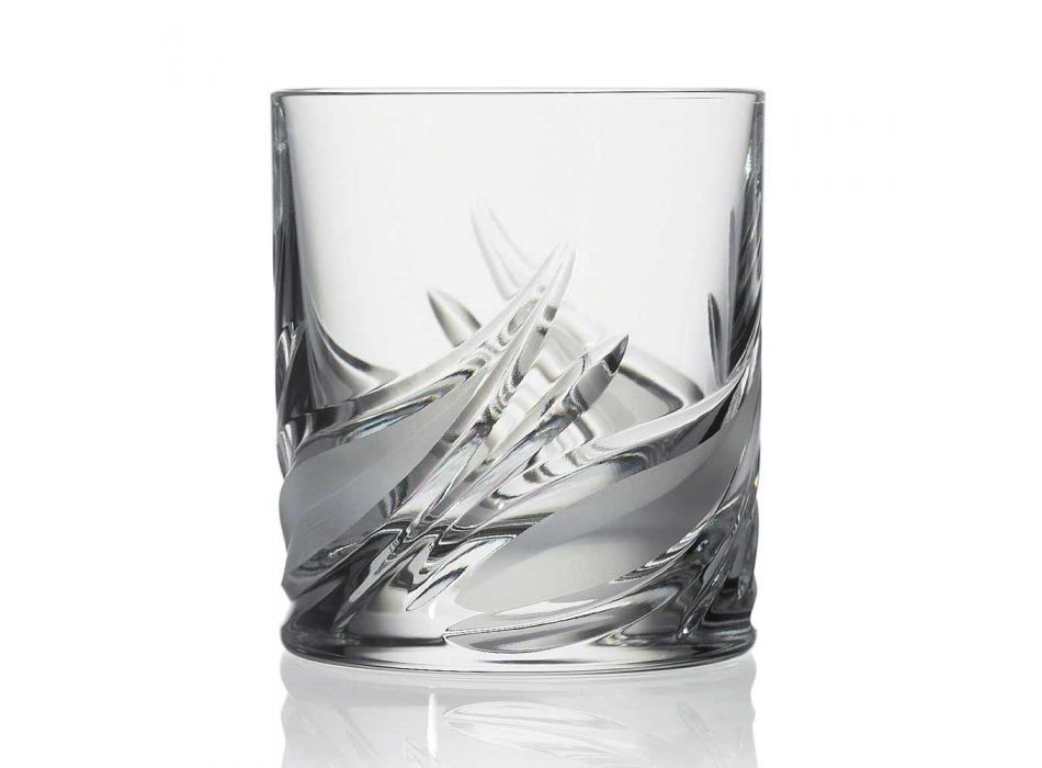 12 Double Old Fashioned Tumbler Low Crystal Whiskey Glasses - Advent