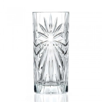 12 Highball Tumbler Tall Cocktail Glasses in Eco Crystal Design - Daniele