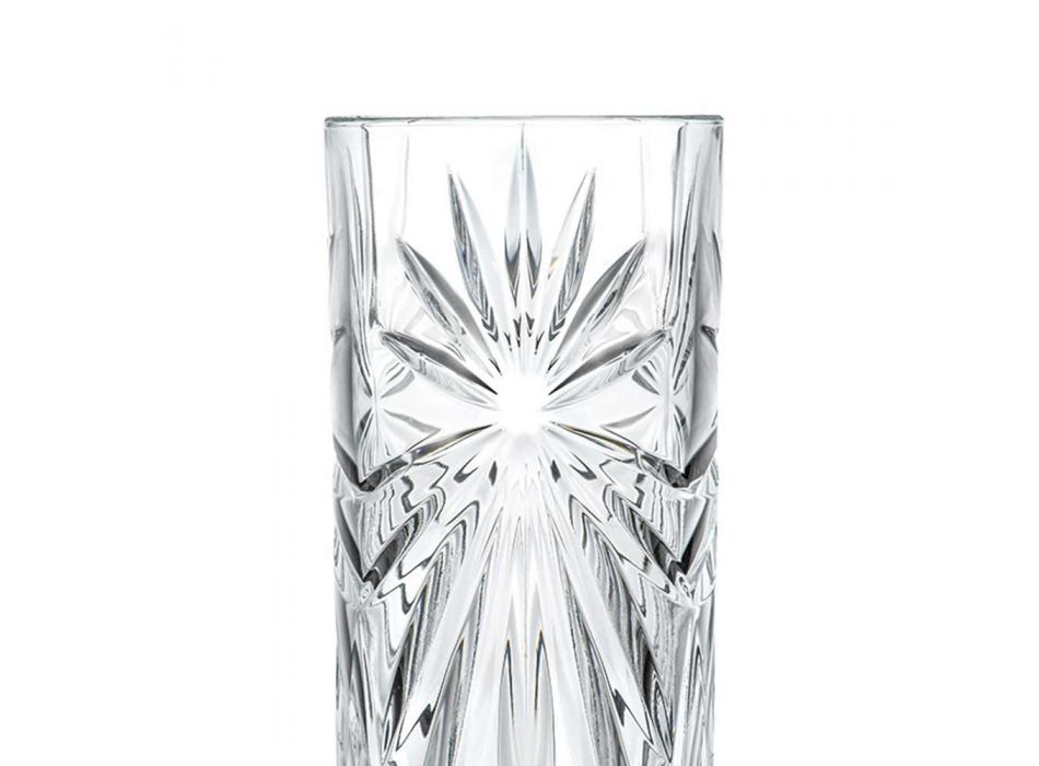 12 Highball Tumbler Tall Cocktail Glasses in Eco Crystal Design - Daniele