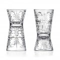 12 Luxury Decorated Jigger Glasses in Ecological Crystal - Destino
