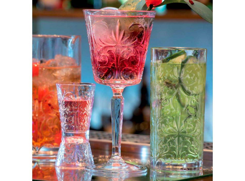 Modern Luxury Design Cocktail Jigger Glasses with Decoration