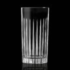 12 Tumbler Tall Highball Glasses in Decorated Eco Crystal - Senzatempo Viadurini
