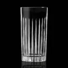 12 Tumbler Tall Highball Glasses in Decorated Eco Crystal - Senzatempo Viadurini