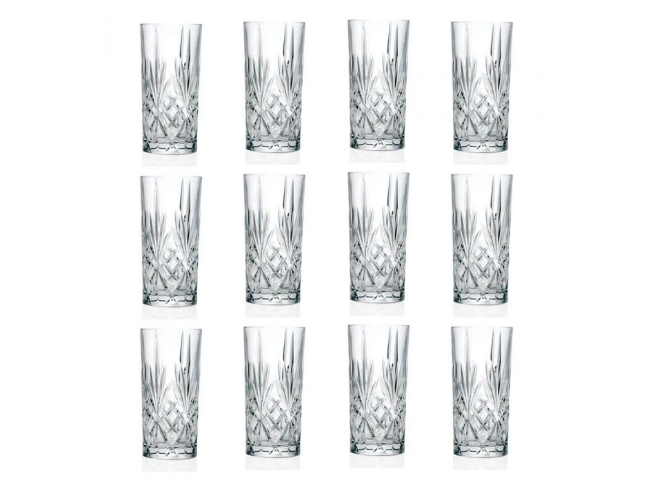12 Tumbler Alto Highball Glasses for Cocktail in Eco Crystal - Cantabile