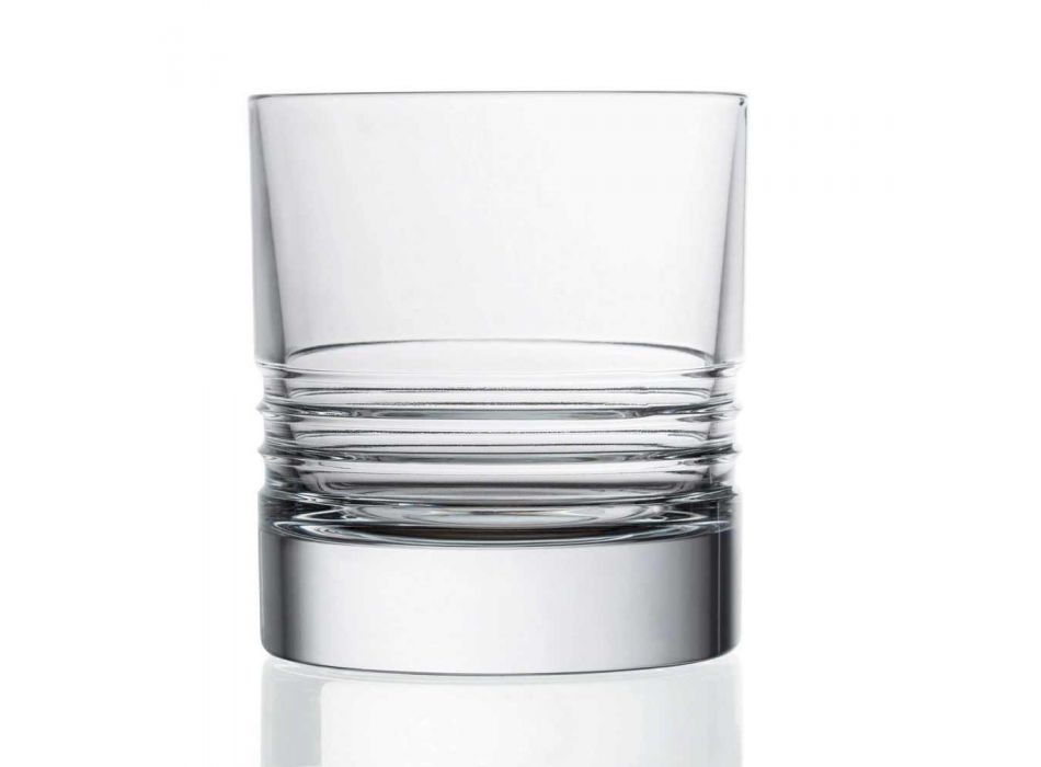 12 Tumbler Double Old Fashioned Crystal Whiskey Glasses - Arrhythmia