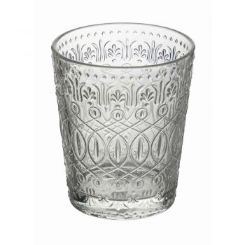12 Tumbler Glasses for Water in Decorated Transparent Glass - Maroccobic