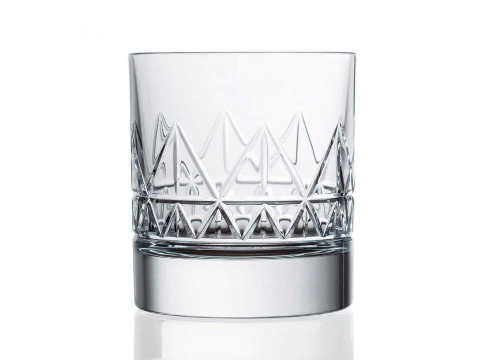 12 Glass Whiskey or Water Luxury Modern Design in Crystal - Arrhythmia