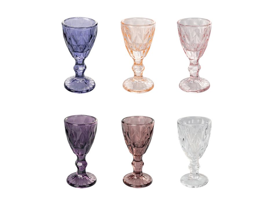 12 Liqueur Glasses 45 ml in Glass in Different Shades or Transparent - Baylis Viadurini