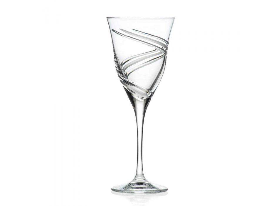 12 Red Wine Glasses in Ecological Crystal Lead Free Luxury - Cyclone