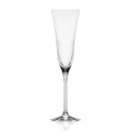 12 Flute Glasses in Eco Luxury Crystal, Minimal Design, Luxury Line - Lisciato