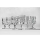 12 Transparent and Decorated Glass Goblets for the Christmas Table - Garbobic Viadurini