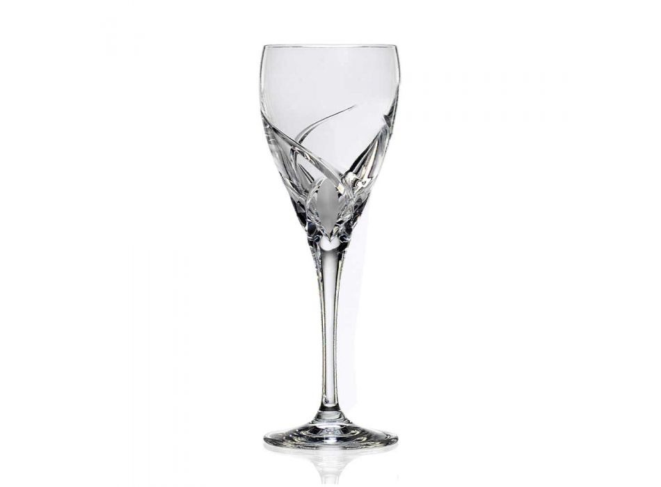 12 Red Wine Glasses in Ecological Crystal Luxury Design - Montecristo