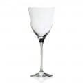 12 Red Wine Glasses in Ecological Crystal Minimal Design, Luxury Line - Lisciato