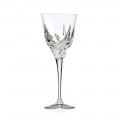 12 Hand Decorated Crystal Glasses for White Wine Glasses, Luxury Line - Avvento