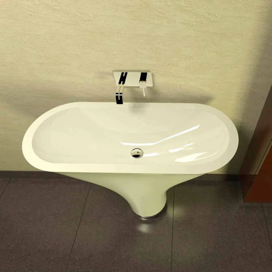 Washbasin Bathroom Design Flounder Made in Italy Viadurini