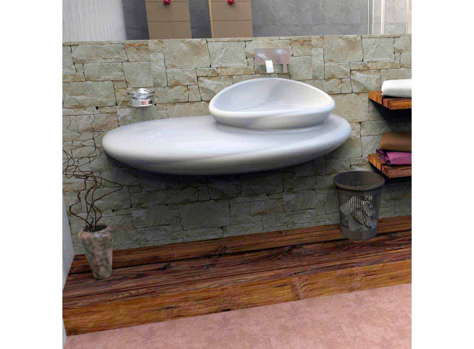 Stone washbasin Modern Design Made in Italy Viadurini