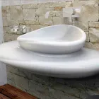 Stone washbasin Modern Design Made in Italy Viadurini