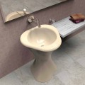 Modern design freestanding sink Twister, handcrafted in Italy