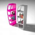 Modern design Solid Surface bookcase B-side, handcrafted in Italy