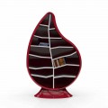 Modern design Solid Surface bookcase Clorofilla, handcrafted in Italy
