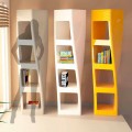 Modern design Solid Surface bookcase Collins, handcrafted in Italy