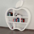 Modern design bookcase Gluttony, available in red, white or grey