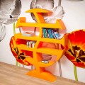 Modern design Solid Surface bookcase Stevenson, handcrafted in Italy