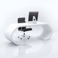 Modern design Solid Surface office desk Adams, handmade in Italy