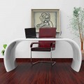 Modern design office desk Ola, handmade in Italy, Italian design