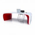 Modern design office desk Sonar, handcrafted product made in Italy