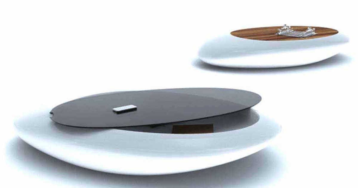 Modern design living room coffee table Drop, handmade in Italy