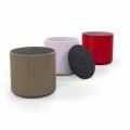 Modern design Solid Surface coffee table/pouffe Button, made in Italy