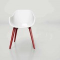 Modern design Solid Surface chair Manù, Scandinavian style made in Italy