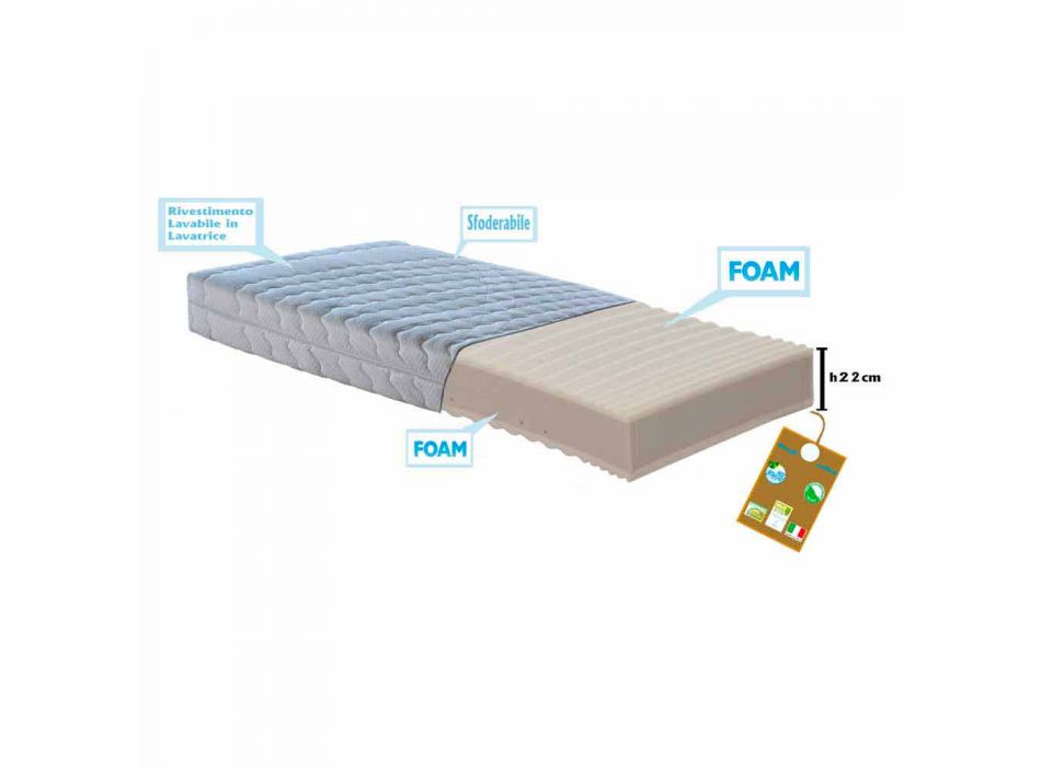 Double pocket sprung mattress springs Bio Viadurini
