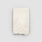 2 Guest Towels in Cotton Terry and Linen Blend Border with Lace - Ginova Viadurini